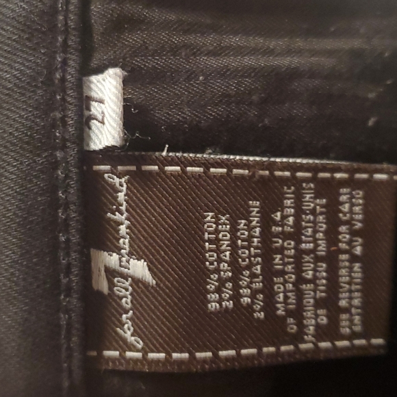 7 For All Mankind Shorts. Black, Denim, Cuffed Shorts. Size 27. Women's - Picture 6 of 6
